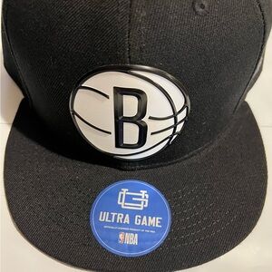 Brooklyn Nets Black Snapback Hat by Ultra Game